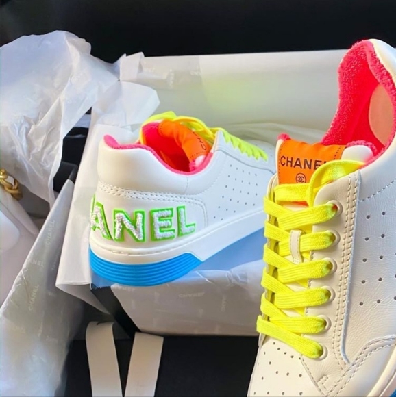 CHANEL Shoes - Chanel 20P Multi Color Logo Sneakers